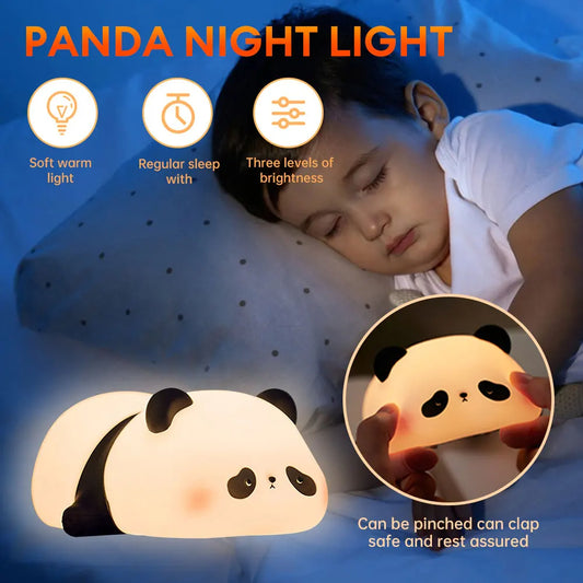 Lampara Oso Panda 3 tonos silicona pd-30