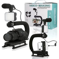 KIT Estabilizador Video+Led+Microfono
