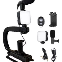 KIT Estabilizador Video+Led+Microfono